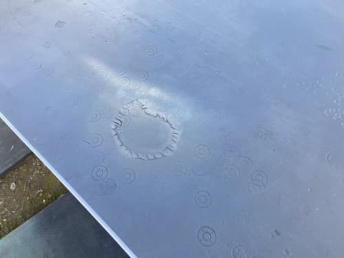 Steelcase Vintage Mid Century Modern Metal Tanker Desk Has Some Patina - Thumbnail 13