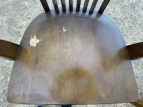 Vintage Mid Century BOLING Company Walnut Banker's Chairs Need Refinishing 2 - Thumbnail 2