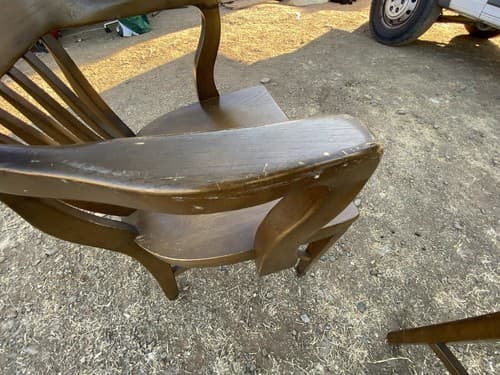Vintage Mid Century BOLING Company Walnut Banker's Chairs Need Refinishing 2 - Thumbnail 9
