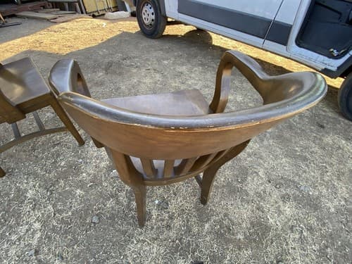 Vintage Mid Century BOLING Company Walnut Banker's Chairs Need Refinishing 2 - Thumbnail 13