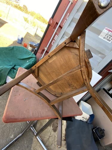 Vintage Mid Century BOLING Company Walnut Banker's Chairs Need Refinishing 2 - Thumbnail 15