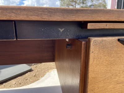 Vintage Mid Century Modern Jens Risom Design Inc Executive Walnut Desk - Thumbnail 11