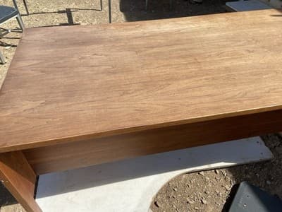 Vintage Mid Century Modern Jens Risom Design Inc Executive Walnut Desk - Thumbnail 12