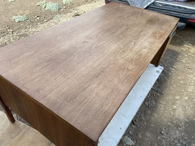 Vintage Mid Century Modern Jens Risom Design Inc Executive Walnut Desk - Thumbnail 14