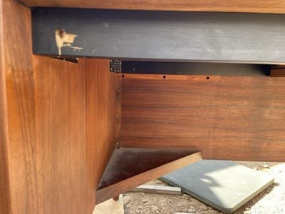 Vintage Mid Century Modern Jens Risom Design Inc Executive Walnut Desk - Thumbnail 19