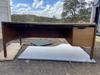 Vintage Mid Century Modern Jens Risom Designs  Executive Desk in Walnut - Image 1