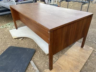 Vintage Mid Century Modern Jens Risom Designs  Executive Desk in Walnut - Thumbnail 3