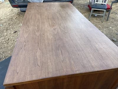 Vintage Mid Century Modern Jens Risom Designs  Executive Desk in Walnut - Thumbnail 7