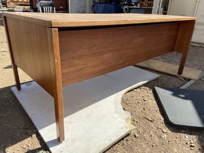 Vintage Mid Century Modern Jens Risom Designs  Executive Desk in Walnut - Thumbnail 9