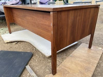 Vintage Mid Century Modern Jens Risom Designs  Executive Desk in Walnut - Thumbnail 2