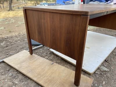 Vintage Mid Century Modern Jens Risom Designs  Executive Desk in Walnut - Thumbnail 14