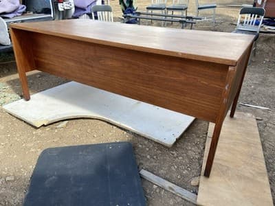 Vintage Mid Century Modern Jens Risom Designs  Executive Desk in Walnut - Thumbnail 13
