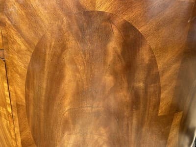 vintage Maitland Smith Oval Partners Desk Victorian burl wood style - Thumbnail 8