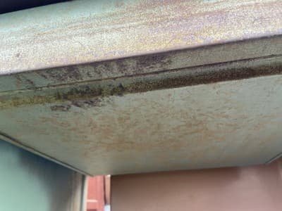 Vintage Mid Century Modern Industrial Steel Metal School Writing Teachers Desk - Thumbnail 5