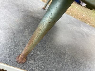 Vintage Mid Century Modern Industrial Steel Metal School Writing Teachers Desk - Thumbnail 4