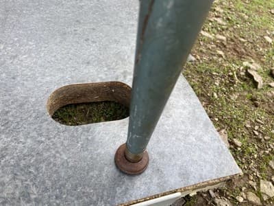 Vintage Mid Century Modern Industrial Steel Metal School Writing Teachers Desk - Thumbnail 2