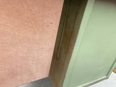 Vintage Mid Century Modern Industrial Steel Metal School Writing Teachers Desk - Thumbnail 18