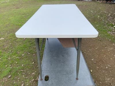 Vintage Mid Century Modern Industrial Steel Metal School Writing Teachers Desk - Thumbnail 13