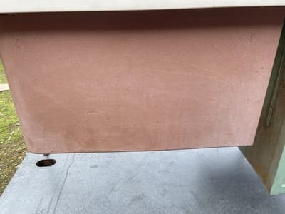 Vintage Mid Century Modern Industrial Steel Metal School Writing Teachers Desk - Thumbnail 20