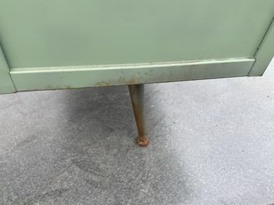 Vintage Mid Century Modern Industrial Steel Metal School Writing Teachers Desk - Thumbnail 17