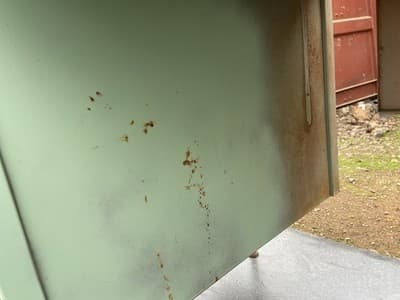 Vintage Mid Century Modern Industrial Steel Metal School Writing Teachers Desk - Thumbnail 22