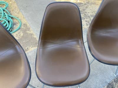 Vintage Herman Miller Eames Side Chairs Dark Brown  Mid Century Modern Set Of 5 - Thumbnail 13