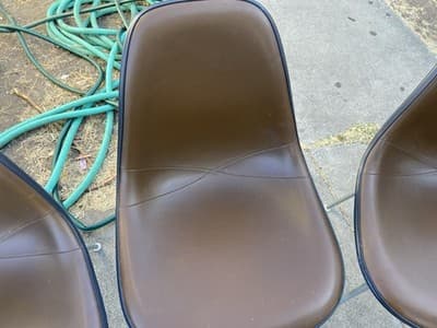 Vintage Herman Miller Eames Side Chairs Dark Brown  Mid Century Modern Set Of 5 - Thumbnail 12