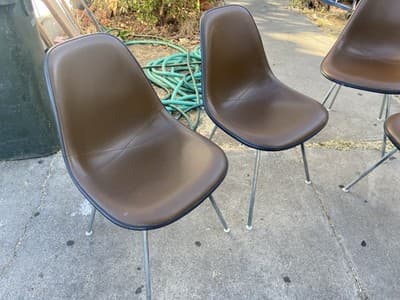 Vintage Herman Miller Eames Side Chairs Dark Brown  Mid Century Modern Set Of 5 - Thumbnail 18