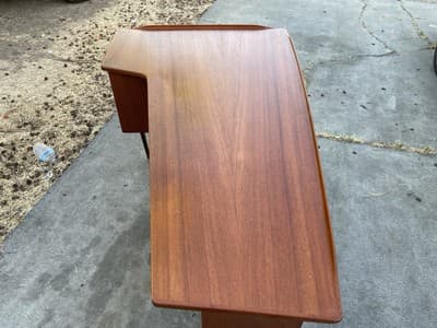 Peter Løvig Nielsen for Hedensted Møbelfabrik MCM Danish Teak Boomerang Desk - Thumbnail 9