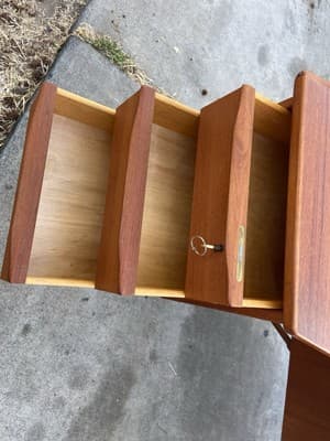 Peter Løvig Nielsen for Hedensted Møbelfabrik MCM Danish Teak Boomerang Desk - Thumbnail 10