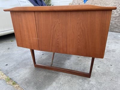 Peter Løvig Nielsen for Hedensted Møbelfabrik MCM Danish Teak Boomerang Desk - Thumbnail 20