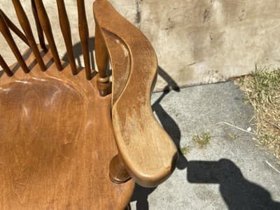 5 Vintage Ethan Allen 10-6020 Fiddleback Duxbury Nutmeg  Dining Chairs Some Wear - Thumbnail 10