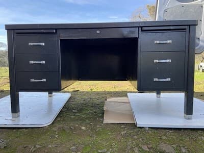 The General Fireproofing Company Tanker Desk Table Has Patina - Image 1