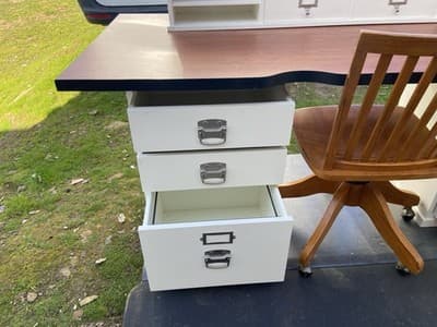 pottery barn Bedford Desk Set And Swivel Rolling Chair Selling As A Set Only - Thumbnail 14