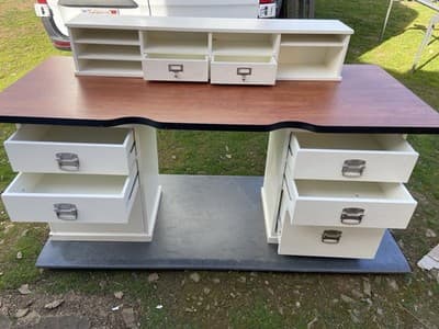 pottery barn Bedford Desk Set And Swivel Rolling Chair Selling As A Set Only - Thumbnail 10