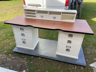 pottery barn Bedford Desk Set And Swivel Rolling Chair Selling As A Set Only - Thumbnail 8