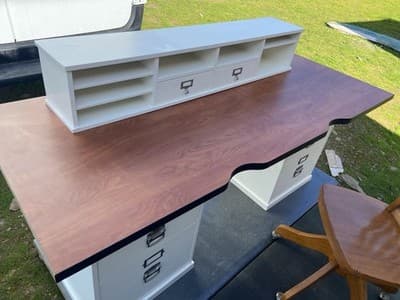 pottery barn Bedford Desk Set And Swivel Rolling Chair Selling As A Set Only - Thumbnail 22