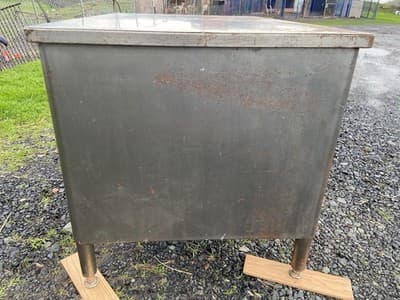 McDowell And Craig Vintage INDUSTRIAL Tanker Desk With Patina Or Restore It - Thumbnail 10