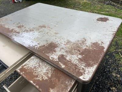 McDowell And Craig Vintage INDUSTRIAL Tanker Desk With Patina Or Restore It - Thumbnail 14