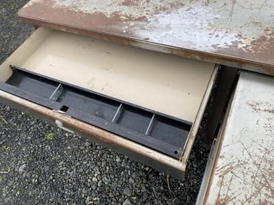 McDowell And Craig Vintage INDUSTRIAL Tanker Desk With Patina Or Restore It - Thumbnail 21