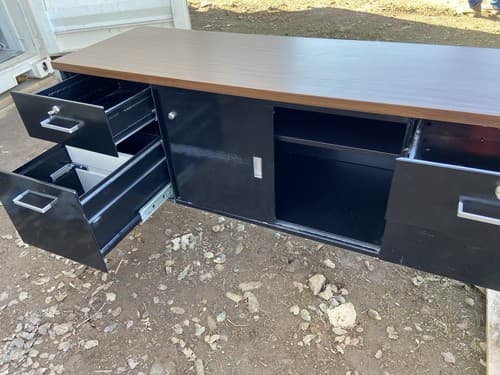 Steelcase  Vintage Mid Century Modern Tanker Credenza - Thumbnail 11