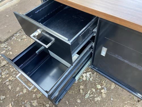 Steelcase  Vintage Mid Century Modern Tanker Credenza - Thumbnail 9