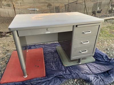 Vintage Mid Century Modern McDowell & Craig Tanker Desk Refurbished - Thumbnail 2