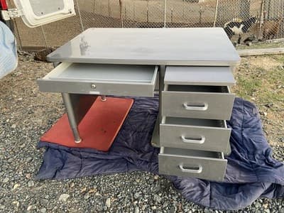 Vintage Mid Century Modern McDowell & Craig Tanker Desk Refurbished - Thumbnail 7