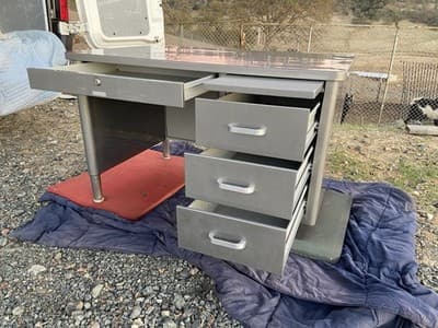 Vintage Mid Century Modern McDowell & Craig Tanker Desk Refurbished - Thumbnail 6