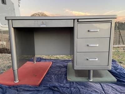 Vintage Mid Century Modern McDowell & Craig Tanker Desk Refurbished - Thumbnail 17