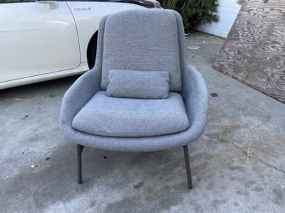 Blu Dot Field Lounge Chair Grey Mid Century Modern knoll womb style - Thumbnail 3