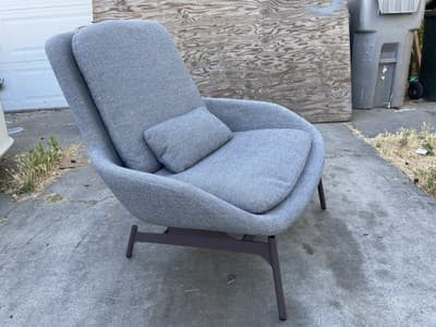 Blu Dot Field Lounge Chair Grey Mid Century Modern knoll womb style - Thumbnail 2
