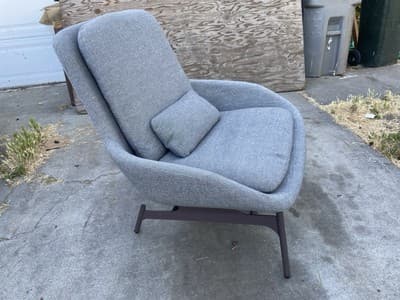 Blu Dot Field Lounge Chair Grey Mid Century Modern knoll womb style - Thumbnail 6