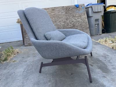 Blu Dot Field Lounge Chair Grey Mid Century Modern knoll womb style - Thumbnail 10